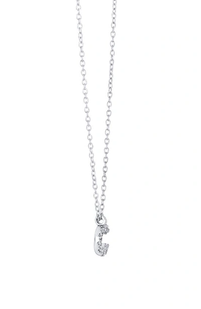 Shop Bony Levy Icon Diamond Initial Pendant Necklace In 18k White Gold - C