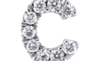 Bony Levy Icon Diamond Initial Pendant Necklace In 18k White Gold - C