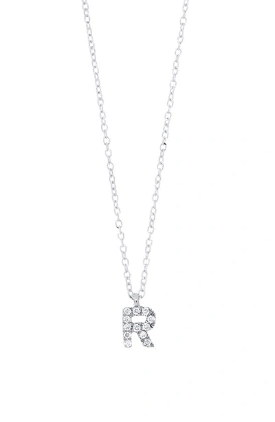 Shop Bony Levy Icon Diamond Initial Pendant Necklace In 18k White Gold - R