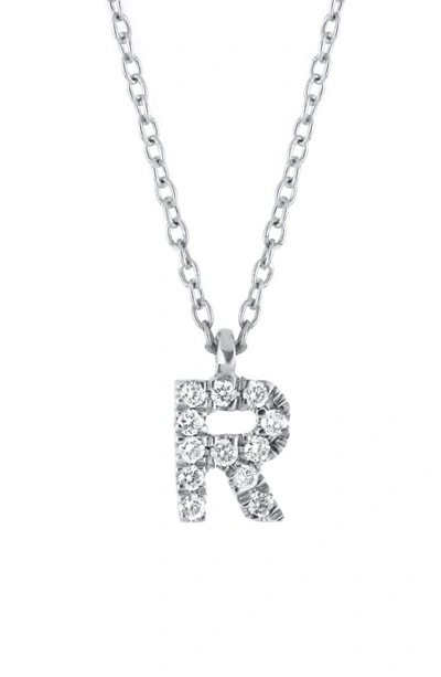 Shop Bony Levy Icon Diamond Initial Pendant Necklace In 18k White Gold - R