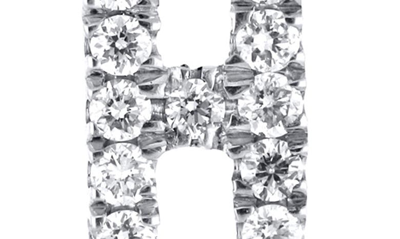 Bony Levy Icon Diamond Initial Pendant Necklace In 18k White Gold - H