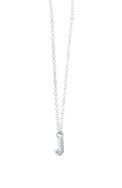Shop Bony Levy Icon Diamond Initial Pendant Necklace In 18k White Gold - J