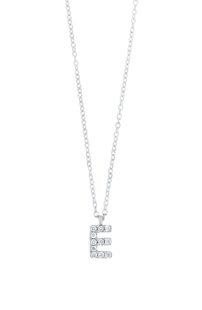 Shop Bony Levy Icon Diamond Initial Pendant Necklace In 18k White Gold - E