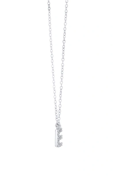 Shop Bony Levy Icon Diamond Initial Pendant Necklace In 18k White Gold - E