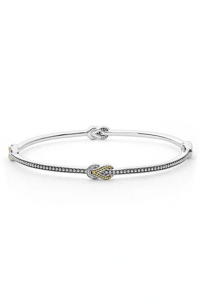 Shop Lagos Newport Station Bangle In Diamond