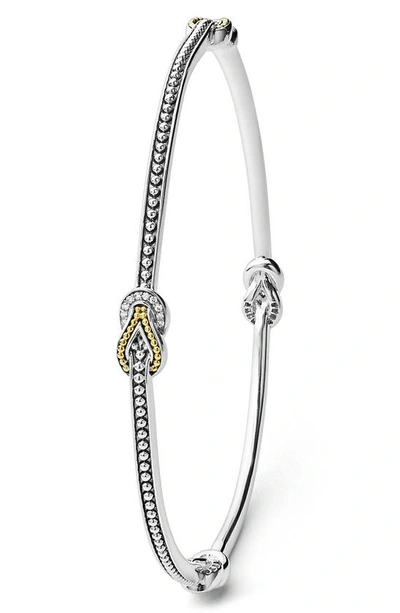 Shop Lagos Newport Station Bangle In Diamond