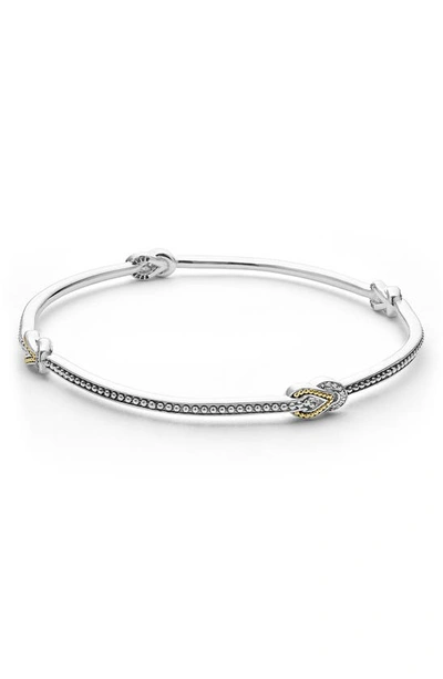 Lagos Newport Station Bangle In Diamond