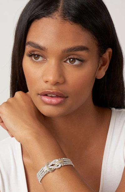 Lagos Newport Flat Beaded Bracelet In Diamond