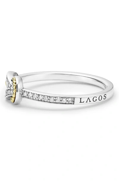 Shop Lagos Newport Ring In Diamond