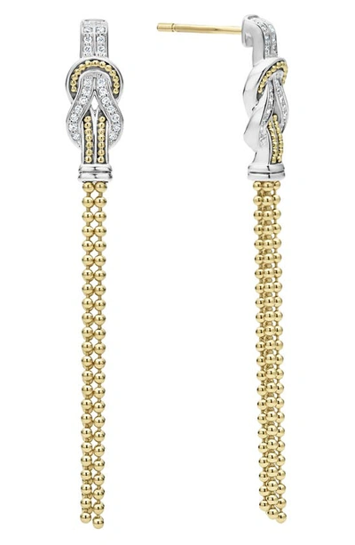 Shop Lagos Newport Tassel Drop Earrings In Diamond