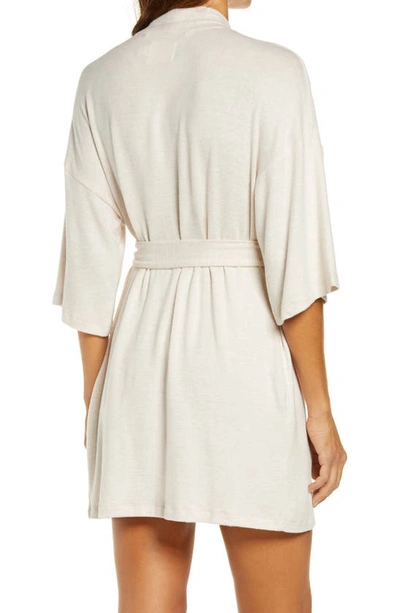 Ugg Monrose Short Robe In Oatmeal Heather