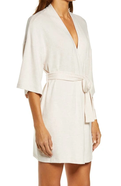 Ugg Monrose Short Robe In Oatmeal Heather