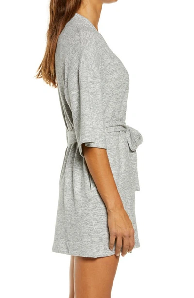 Shop Ugg Monrose Short Robe In Grey Heather