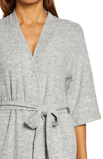 Shop Ugg Monrose Short Robe In Grey Heather