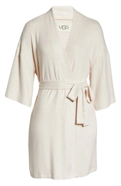Ugg Monrose Short Robe In Oatmeal Heather
