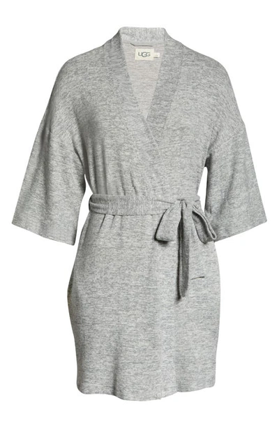 Ugg Monrose Short Robe In Grey Heather