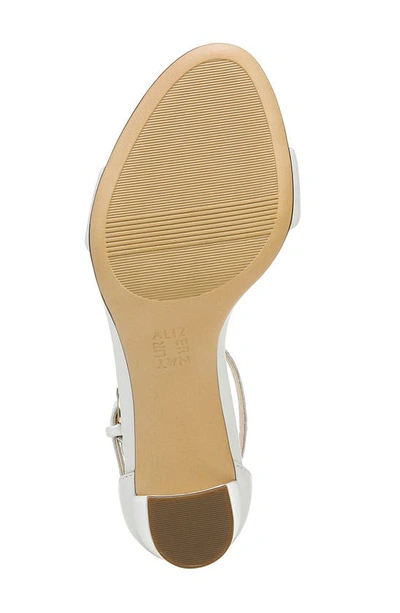 Naturalizer Vera Womens Buckle Ankle Strap Heel Sandals In White Leather