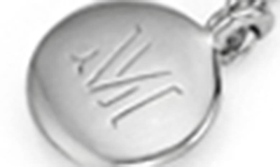Monica Vinader Fiji Tiny Button Diamond Slider Necklace In Silver
