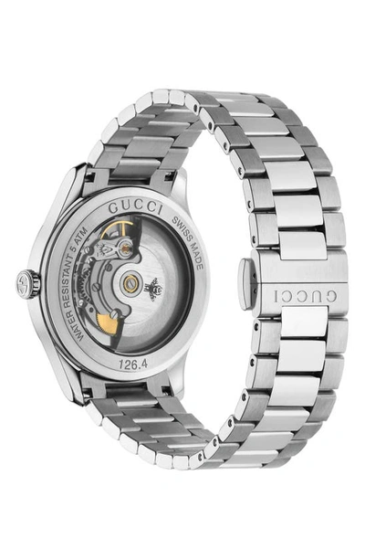 Shop Gucci Bee Automatic Bracelet Watch, 38mm In Silver