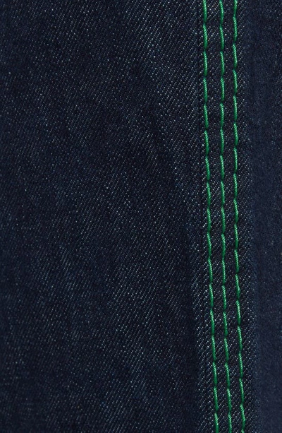 Shop Bottega Veneta Parakeet 3-stitch Straight Leg Jeans In Indigo