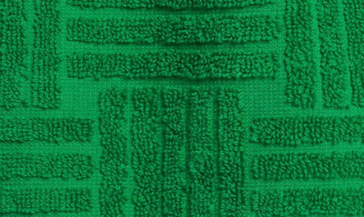 Bottega Veneta Bademantel Aus Baumwoll-frottee Mit Intreccio Muster In Grass