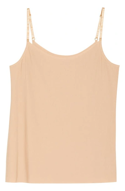 Commando Butter Scoop Neck Spandex Camisole In Beige