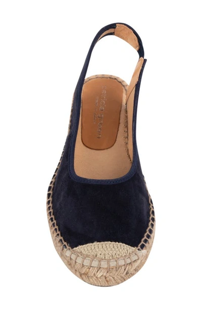 Patricia Green Valencia Slingback Wedge Espadrille In Navy