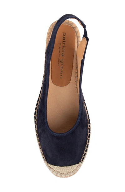 Patricia Green Valencia Slingback Wedge Espadrille In Navy