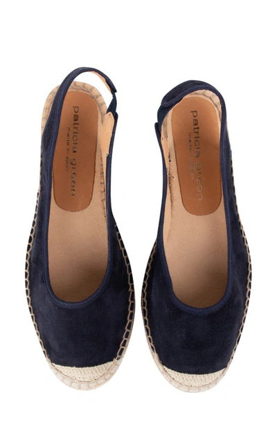 Shop Patricia Green Valencia Slingback Wedge Espadrille In Navy
