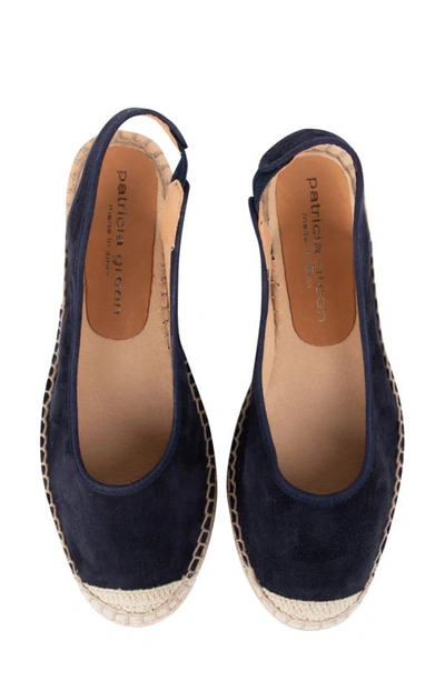 Patricia Green Valencia Slingback Wedge Espadrille In Navy