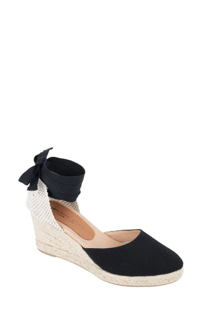 Patricia Green Leon Espadrille Lace-up Wedge In Black | ModeSens