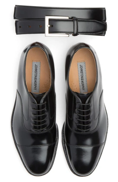 Johnston & Murphy Calfskin Belt In Black