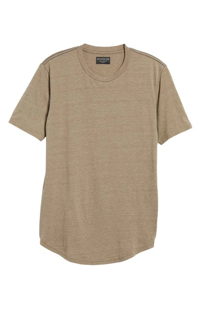 Shop Goodlife Tri-blend Scallop Crew T-shirt In Timber