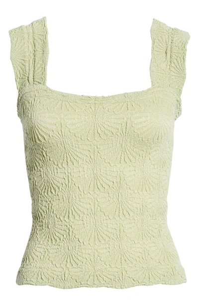 Shop Free People Love Letter Floral Knit Camisole In Luna Moth