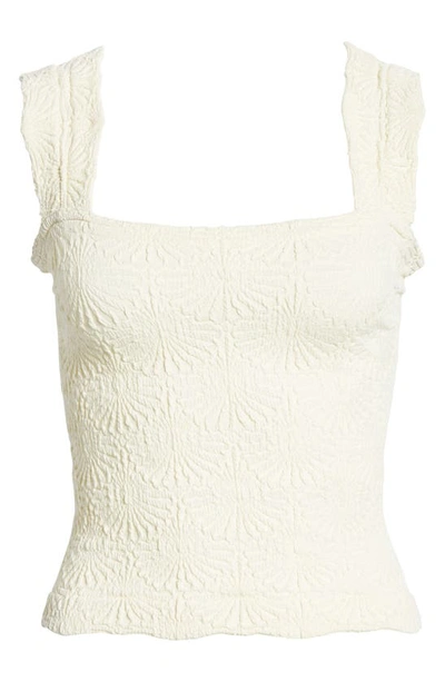 Shop Free People Love Letter Floral Knit Camisole In Ivory