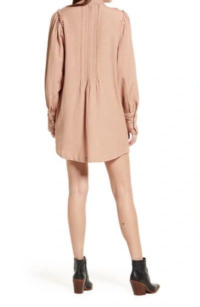 Free People Bella Ruffle Front Tunic Blouse In Cashmere