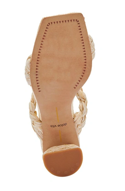 Shop Dolce Vita Paily Raffia Braided Sandal In Vanilla