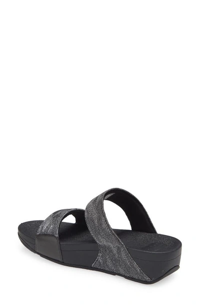 Shop Fitflop Lulu Glitz Slide Sandal In All Black