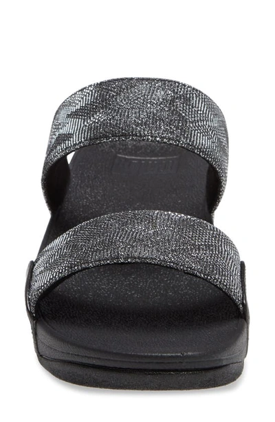 Shop Fitflop Lulu Glitz Slide Sandal In All Black