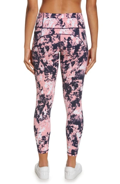 Shop Sweaty Betty Power Pocket Workout Leggings In Pink Abstract Tie Dye Print