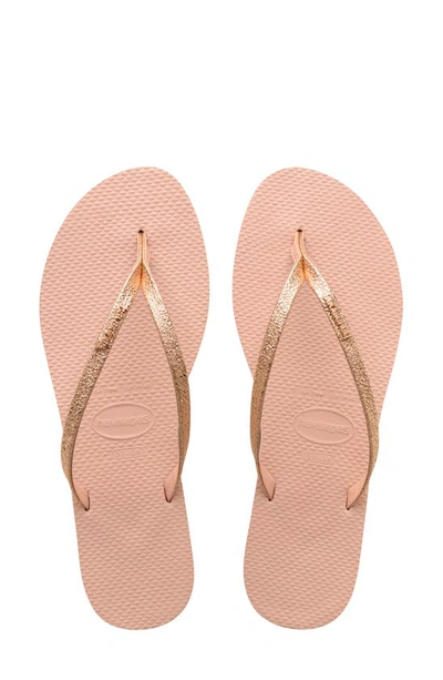 Shop Havaianas You Shine Flip Flop In Ballet Rose