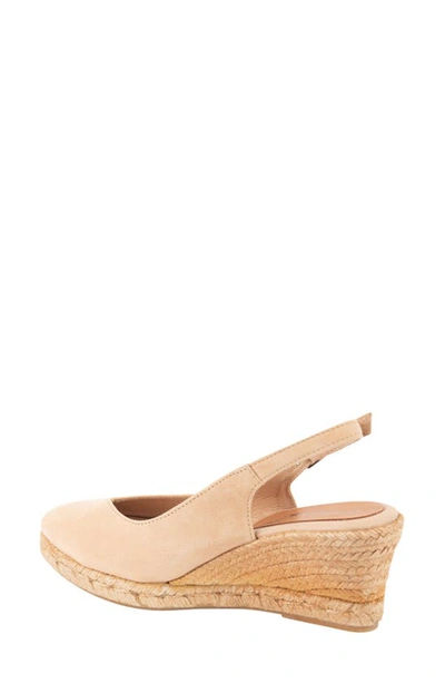 Patricia Green Poppy Slingback Espadrille Wedge In Nude