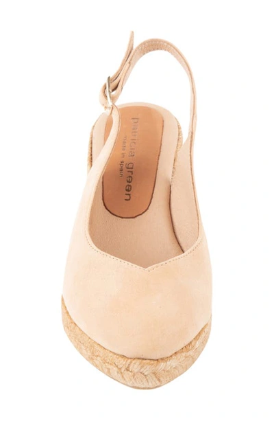 Patricia Green Poppy Slingback Espadrille Wedge In Nude