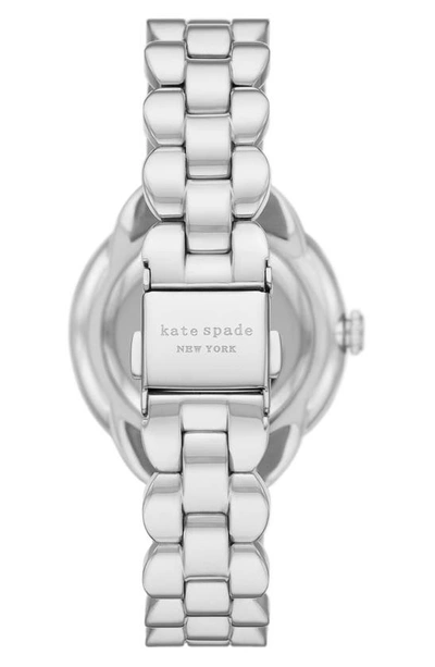 Shop Kate Spade Morningside Scallop Bracelet Watch In Silver