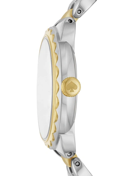 Shop Kate Spade Morningside Scallop Bracelet Watch In Two-tone