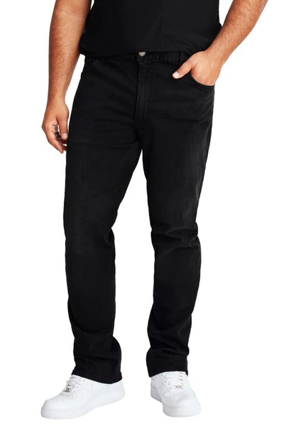 Shop Mvp Collections Straight Leg Jeans In Black