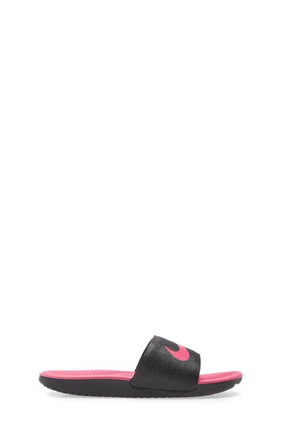 Shop Nike Kawa Slide Sandal In Black/vivid Pink