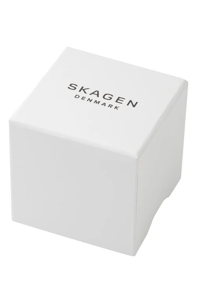 Shop Skagen Melbye Leather Strap Watch, 42mm In Olive