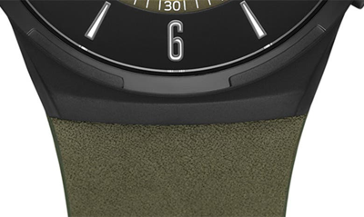 Shop Skagen Melbye Leather Strap Watch, 42mm In Olive