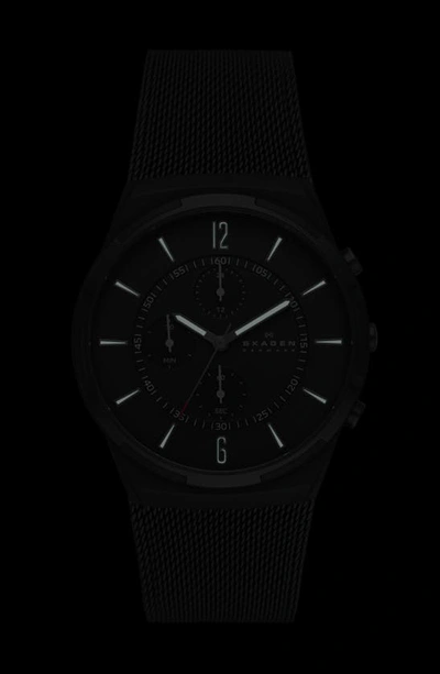 Shop Skagen Melbye Mesh Strap Watch, 40mm In Black